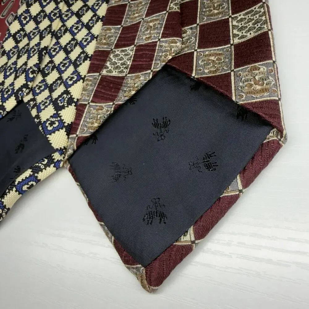 Brooks Brothers 3 Silk Ties Vintage Madder USA Preppy Heritage Geometric